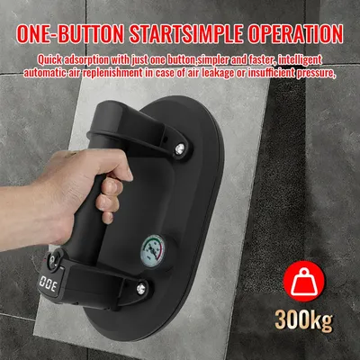 300KG Suction Cup Intelligent Display Industrial Grade Electric Vacuum Suction Cup Load Heavy Duty Granite Tile Glass Lifter