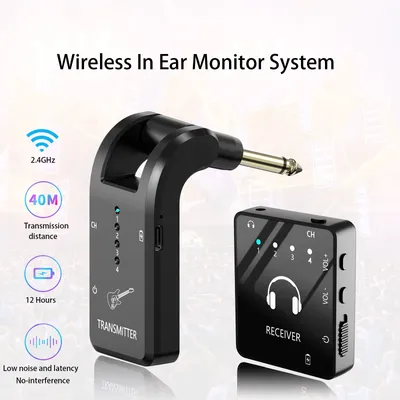 Drahtloses In-Ear-Überwachungssystem, 2,4-GHz-Wireless-IEM-System mit Sender und Lavalier-Empfänger, für Bandprobe