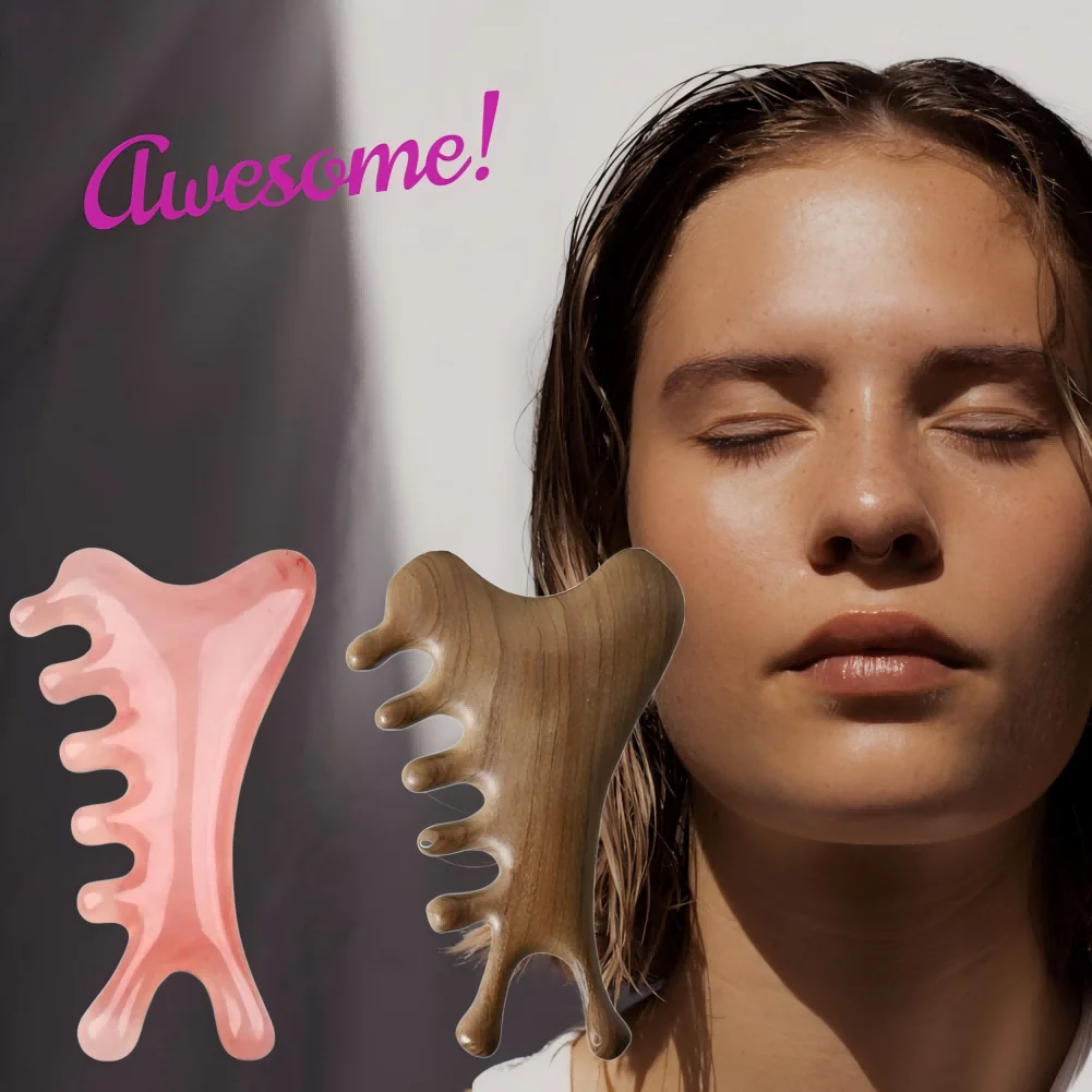 1PC Guasha Schöne Massage Bienenwachs Schaben Massage Schaber Gesicht Massager Akupunktur Gua Sha Auge Gesicht Bord SPA Massage Werkzeug Image