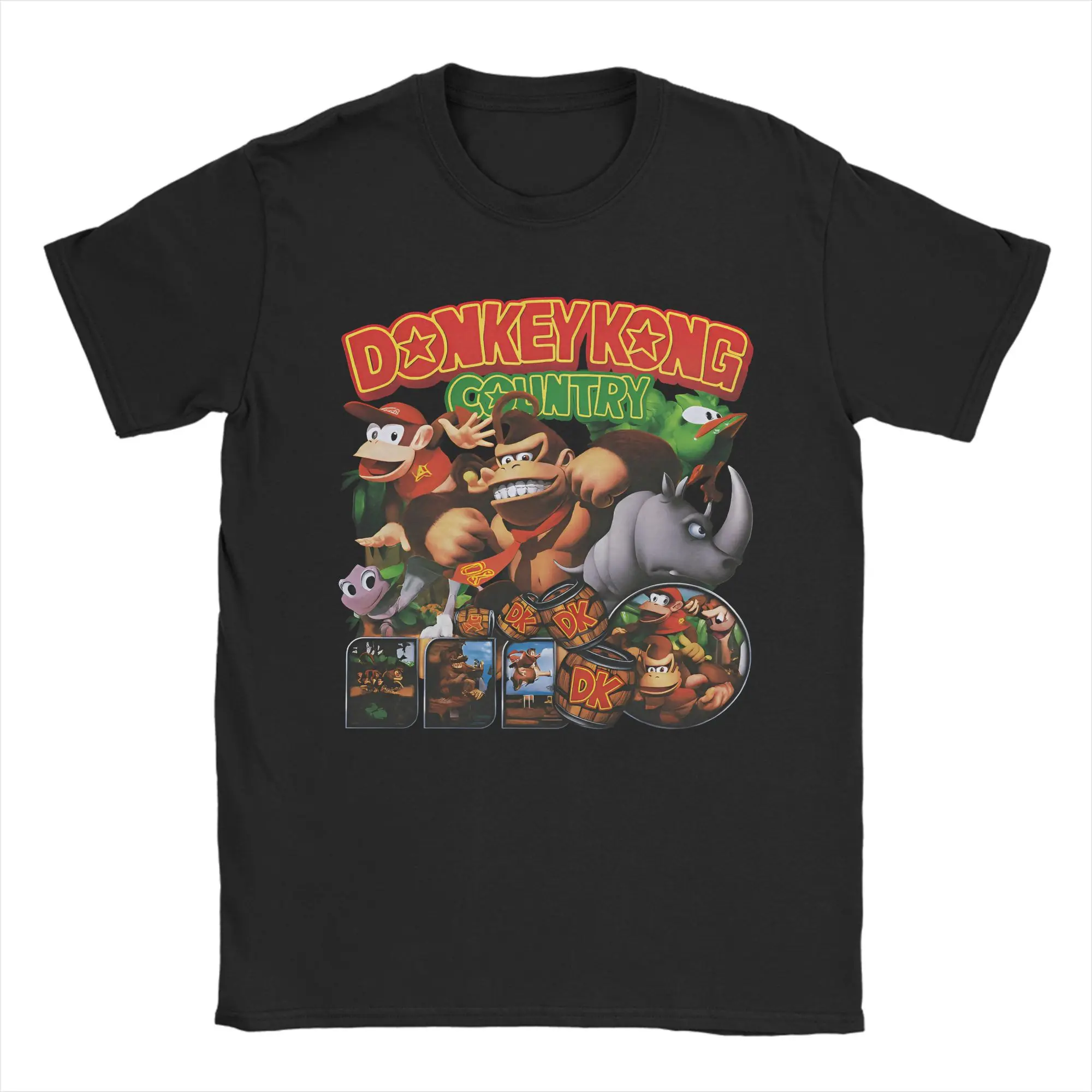 Donkey Kong Bananza T-Shirt Hippie T-Shirts Kurzarm 2025, heißes Anime-Spiel-T-Shirt, Sommer-Baumwolle, O-Ausschnitt, Plus-Size-T-Shirts