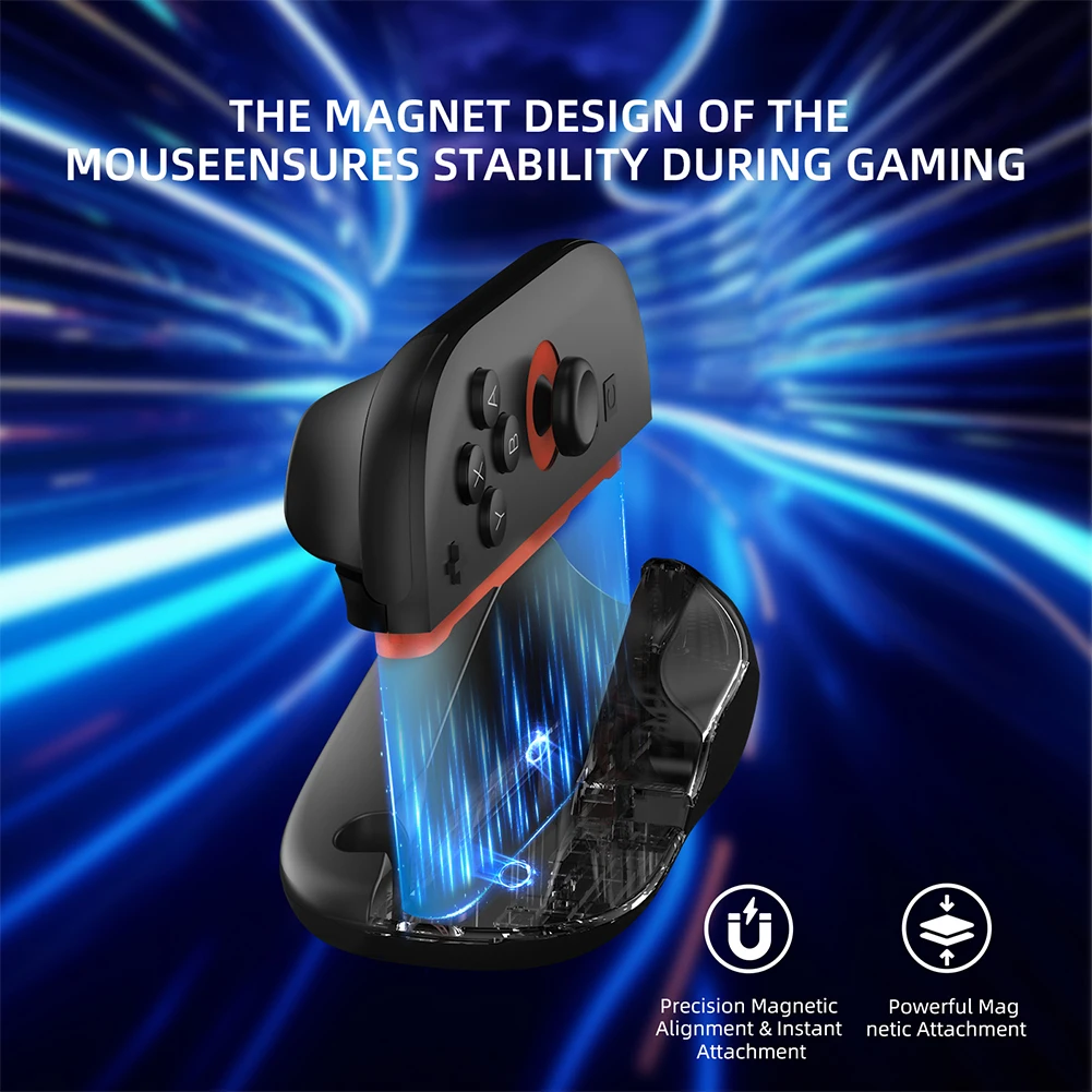 2Pcs Spiel Controller Maus Basis Ergonomische Mini Tragbare Mäuse Tragen Widerstehen Links + Rechts Controller Halterung Ständer Halter für NS2 Image