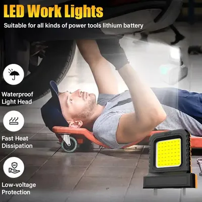 Elektrowerkzeug-Zubehör, LED-Arbeitsleuchte für Makita, Milwaukee, Dewalt, Bosch, Dayi Lomvum, Zhipu, 18 V-21 V, Li-Ionen-Akku