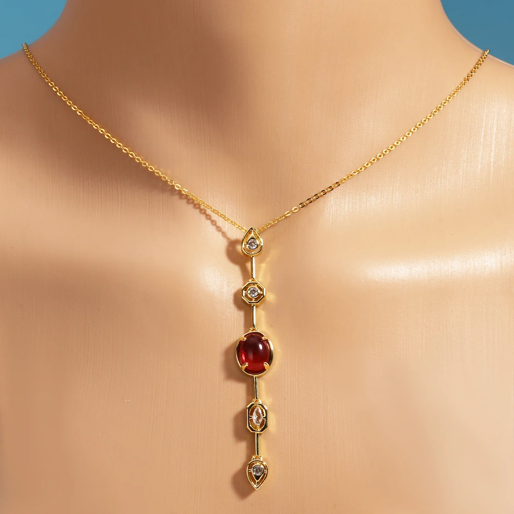 Lange Bar CZ Anhänger Halskette Für Frauen Gold Farbe Schlüsselbein Kette Voller Zirkonia Luxus Halskette Hochzeit Schmuck Image