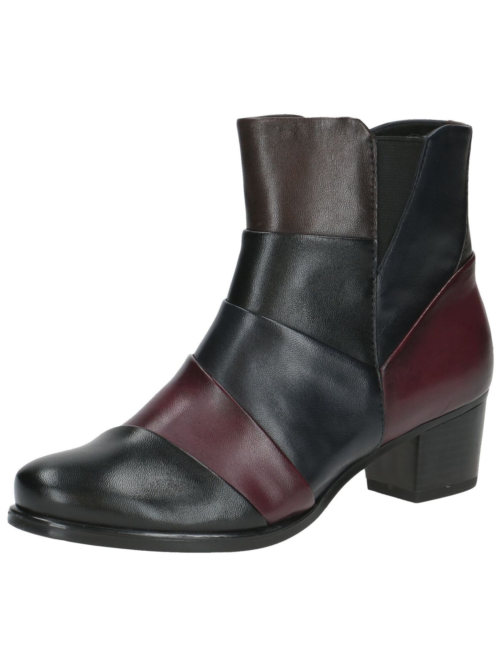Stiefelette CAPRICE "Caprice Stiefelette Leder", Damen, Gr. 40, schwarz (schwarz kombi), Leder, Schuhe