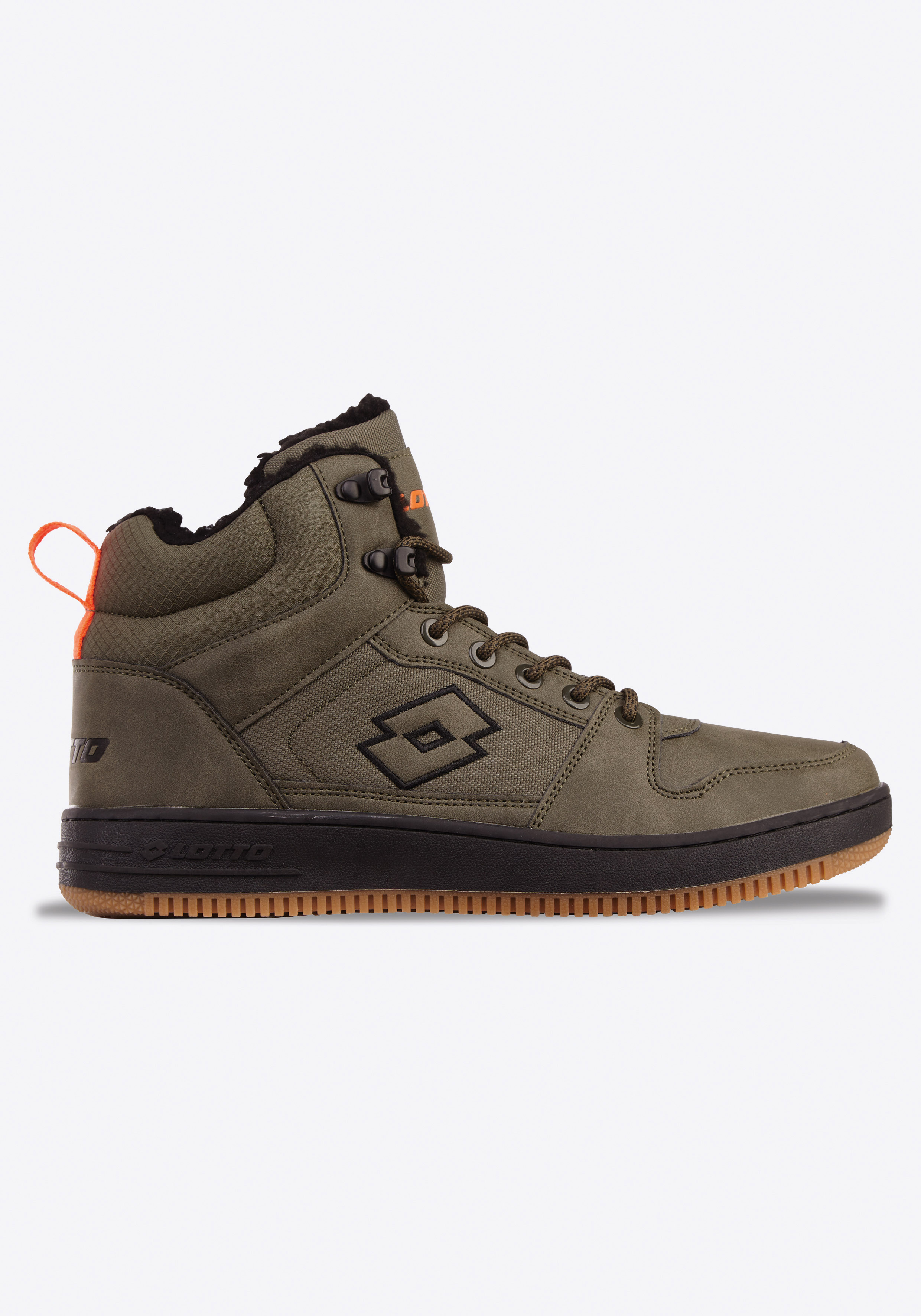 Sneakerboots LOTTO, Herren, Gr. 44, grün (olive, schwarz), Synthetik, Textil, Schuhe Sneakerboots, Winterschuhe, Schnürboots, Sneaker, gefüttert