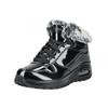Schnürstiefelette SKECHERS "Skechers Stiefelette Lederimitat/Textil", Damen, Gr. 38, schwarz (schwarz lack), Lederimitat, Textil, casual, Schuhe