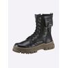 Schnürstiefelette ANDREA CONTI, Damen, Gr. 42, schwarz, Leder, Glattleder, modisch, Schuhe