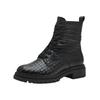 Schnürstiefelette TAMARIS "Tamaris Stiefelette Leder", Damen, Gr. 37, schwarz, Leder, casual, Schuhe