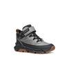 Winterboots GEOX "J FLEXYPER PLUS BOY ABX", Kinder, Gr. 34, grau (grau, schwarz), Lederimitat, Textil, casual,sportlich, Schuhe, Sneaker mit Geox Spezial Membrane, Größenschablone zum Download