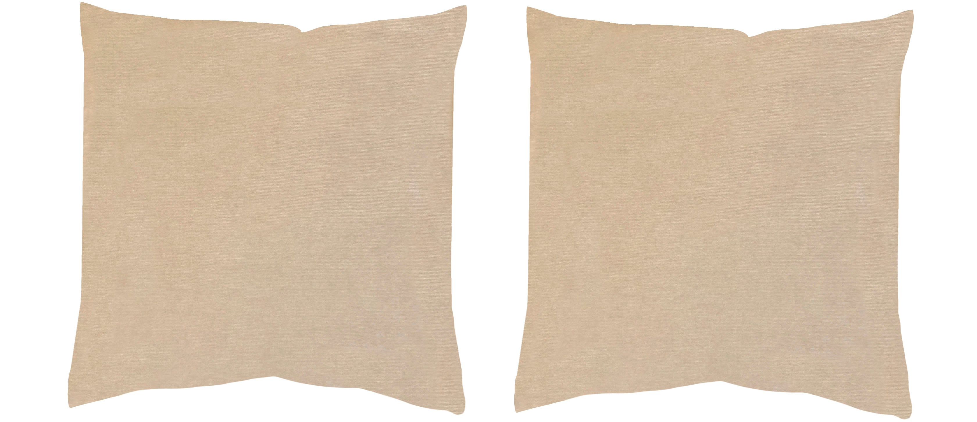 Kissenhülle HOME WOHNIDEEN "ELMER 2ER PACK MIT FÜLLUNG" Gr. 1, beige (natur), B:40cm L:40cm, Polyester, Polyester, Kissenbezüge Image
