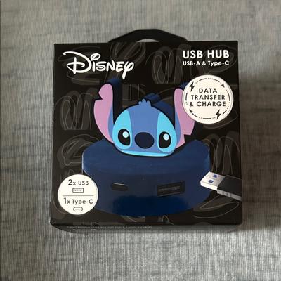 Disney Other | Disney Stitch Usb Hub | Color: Black/Blue | Size: Os