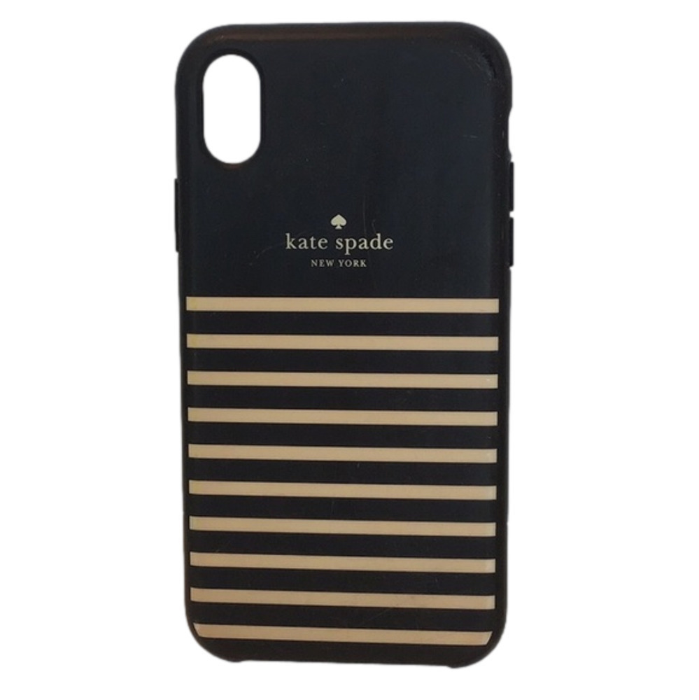 Kate Spade Cell Phones & Accessories | Kate Spade Black And Tan Striped I Phone Case | Color: Black/Tan | Size: Os