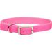 Metal Buckle Double Ply Nylon Personalized Dog Collar in Bright Pink, 1" Width, X-Large/XX-Large