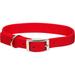 Metal Buckle Double Ply Nylon Personalized Dog Collar in Red, 1" Width, X-Large/XX-Large