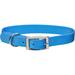 Metal Buckle Nylon Personalized Dog Collar in Light Blue, 3/8" Width, X-Small/Small