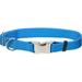 Personalized Blue Lagoon Adjustable Dog Collar with Metal Buckle, Large