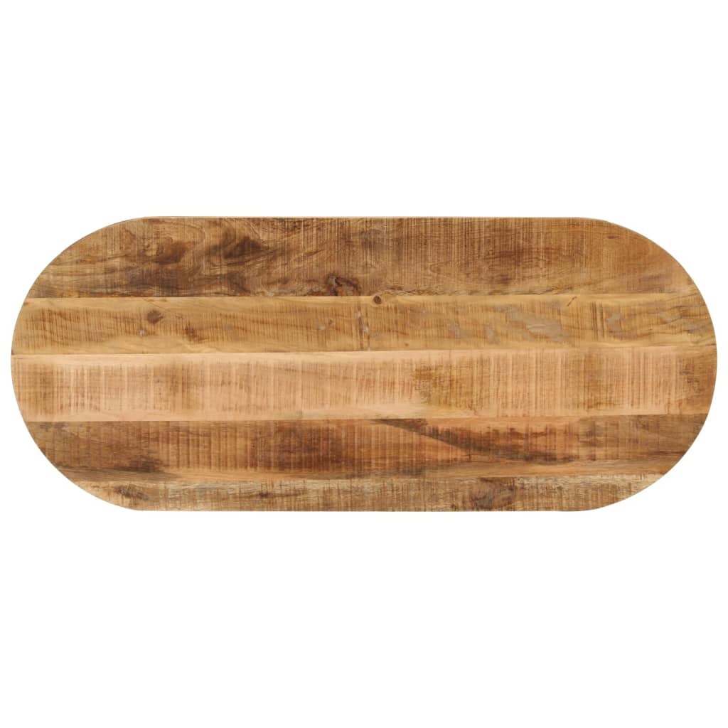 vidaXL Tischplatte 100x40x3,8 cm Oval Raues Massives Mangoholz Image
