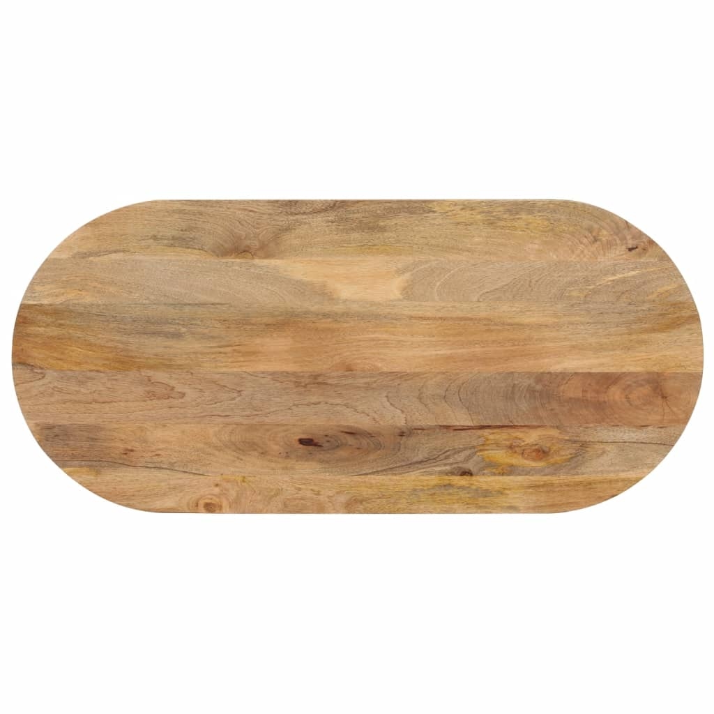 vidaXL Tischplatte 120x60x2,5 cm Oval Massivholz Mango Image