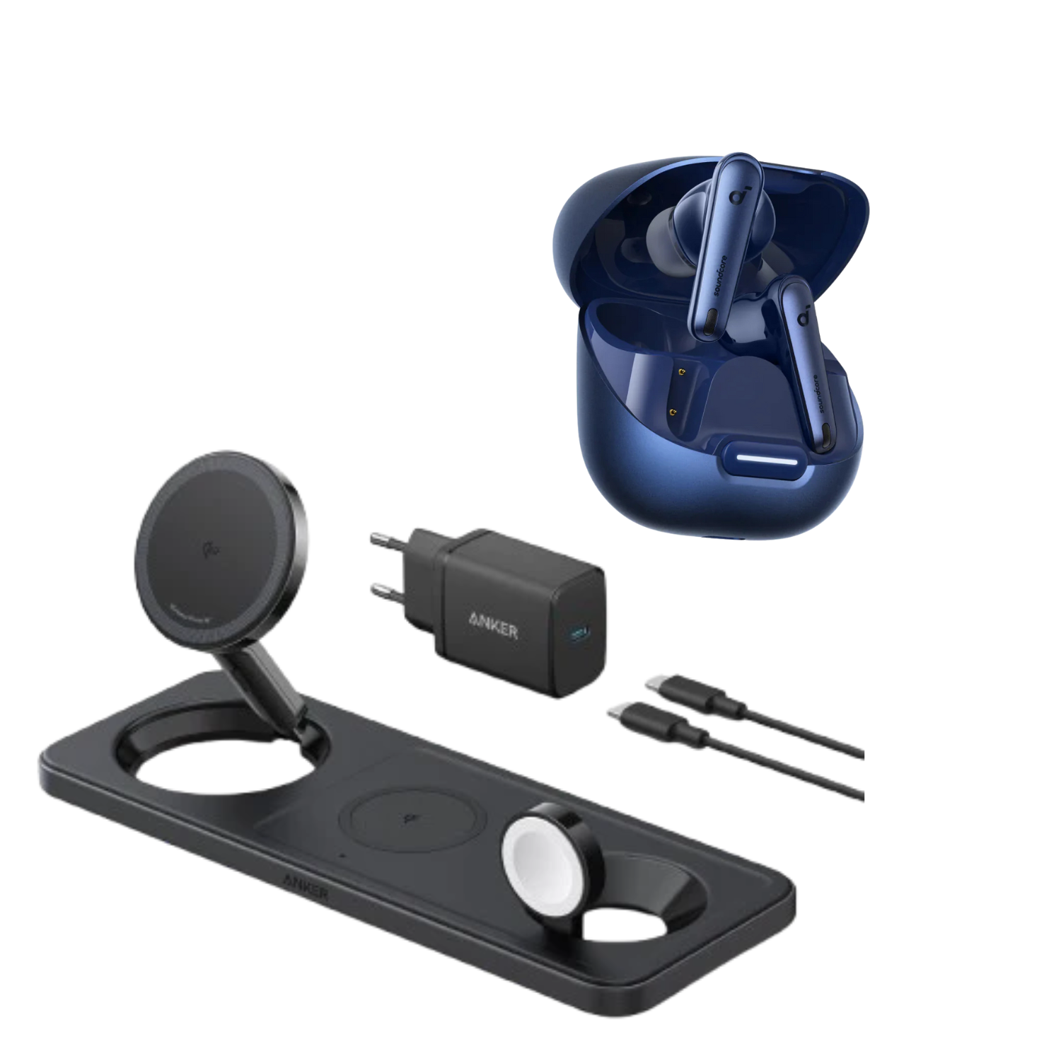 Liberty 4 NC | True-Wireless Geräuschunterdrückung + Anker MagGo Kabellose Ladestation (3-in-1 Pad) Image