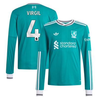 Liverpool adidas Ausweichtrikot 2025-26 - Kinder - Langarm mit Aufdruck Virgil 4 Image