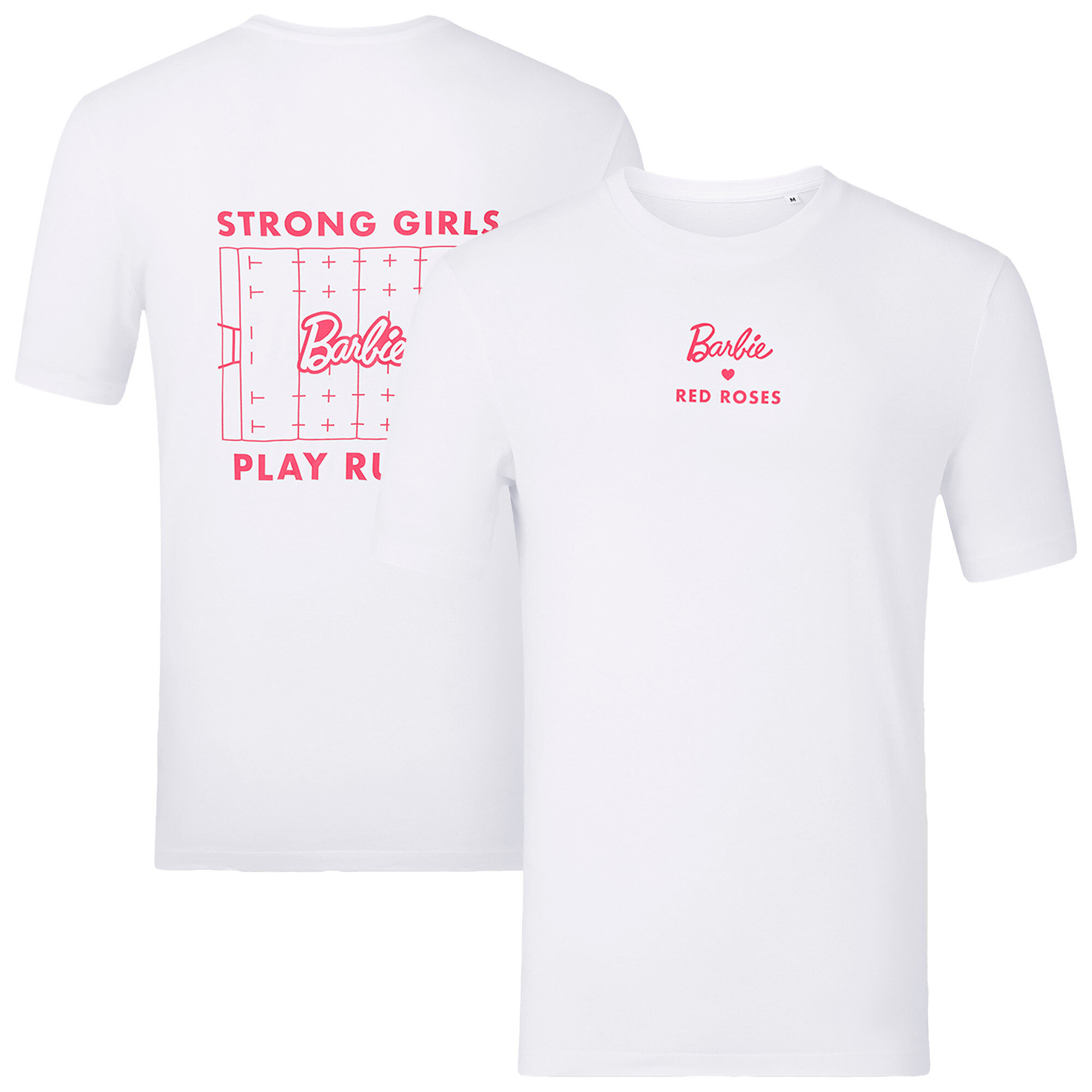 Red Roses x Barbie Barbie Rugby T-Shirt – Weiß – Unisex Image