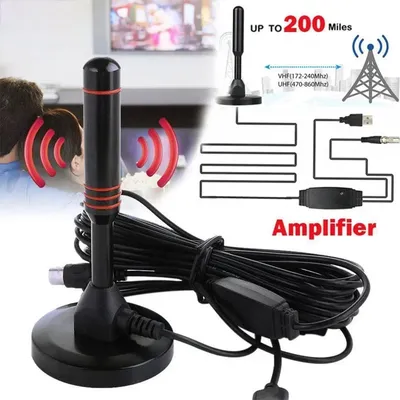 HD-Digital-TV-Antenne für den Innenbereich, verstärkte dab-Antenne, 200 Meilen Ultra-HDTV mit Verstärker, VHF/UHF, schnelle Reaktion, Outdoor-Antennen-Set