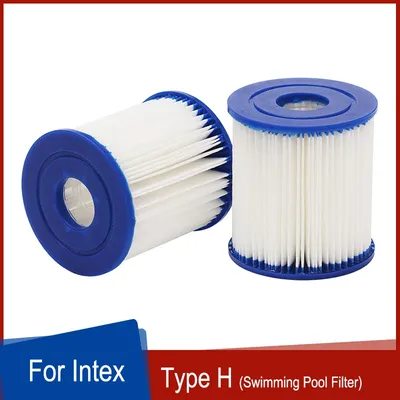 2pcs 10x9x3cm Swimming Pool Filter Kit Compatible with Intex Type H Spa Filter Pump Cartridge Hot Tub Filters