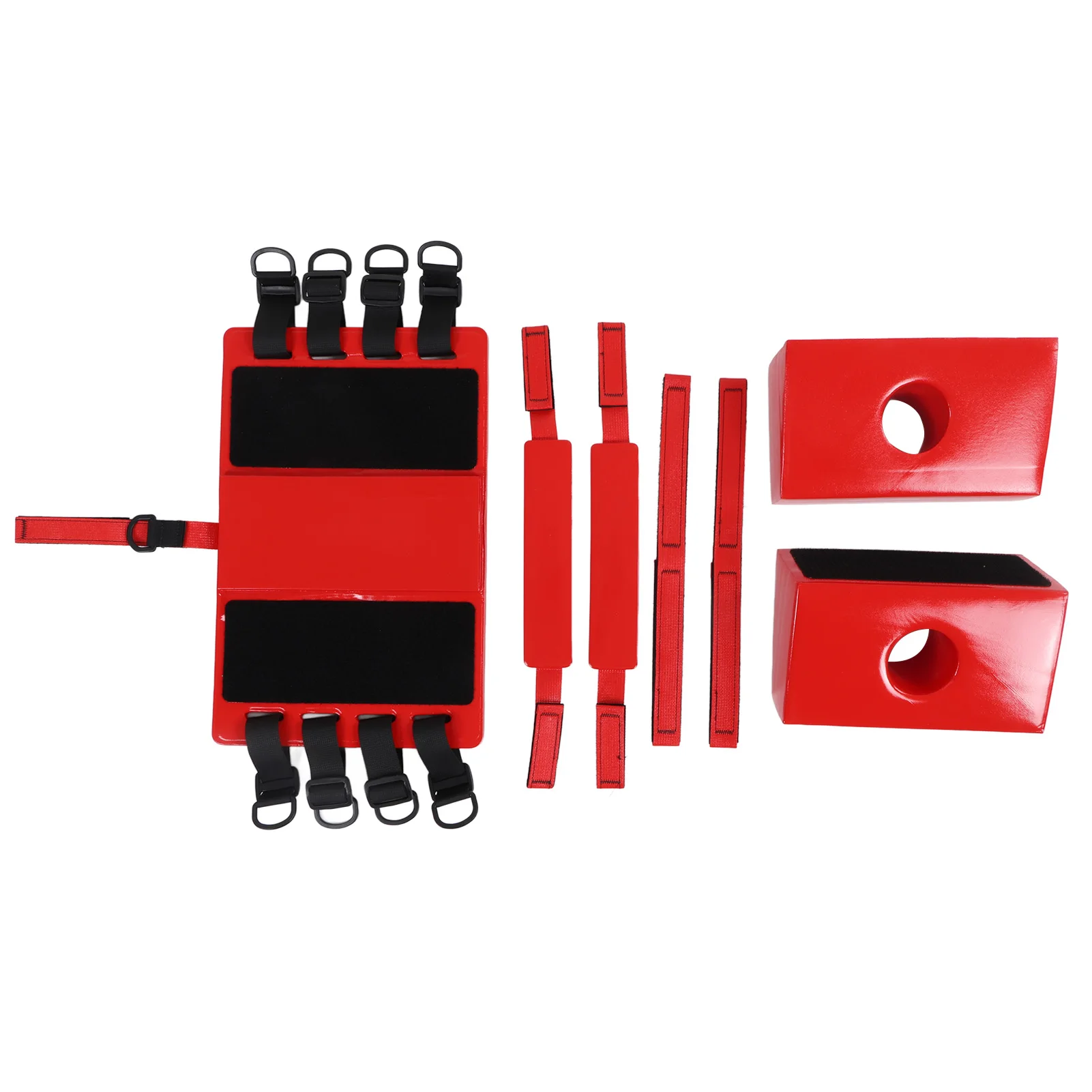 Wirbelsäulen brett Kopf Wegfahr sperre 4 Gurte Kopf fixierung Wegfahr sperre Mehrfach tragender Griff Mund wasser basierte Farbe für Erste Hilfe Image