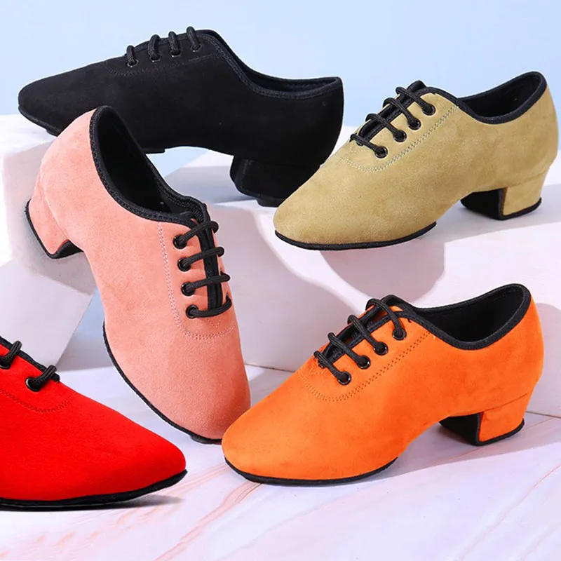 Uomo Donna Scarpe da ballo latino Morbide scarpe da ballo moderne per interni Scarpe da ballo colorate Scarpe da ginnastica per bambini in pelle