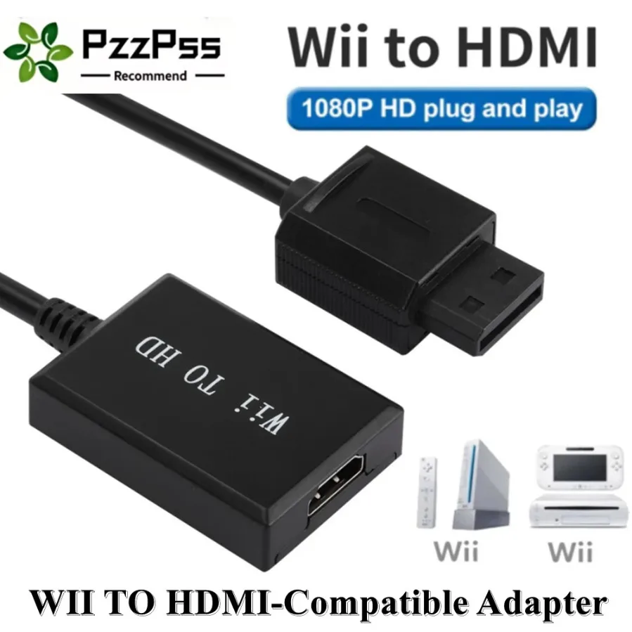 HD 1080p Wii Zu HDMI-kompatibel Konverter Adapter Full HD 1080p 720p Wii zu HDMI Audio video Kabel Für PC HDTV Monitor Display Image