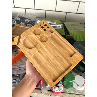 Bamboo Rolling Tray Storage ,accesorios para fumar,Multipurpose Gift Birthday, hierba