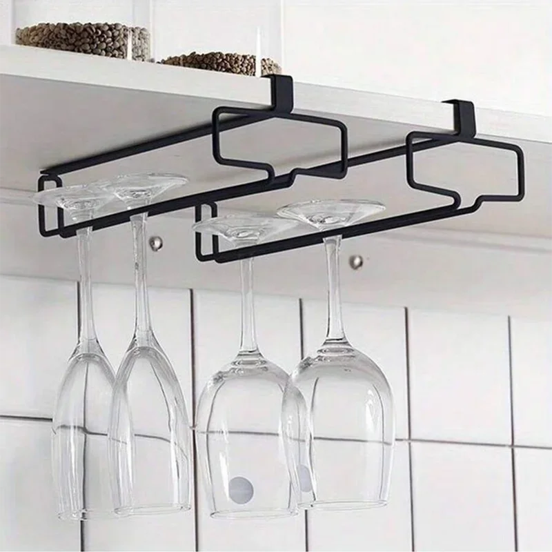 Schrank Hängen Metall Wein Glas Rack Schrank Stielgläser Halter Racks für Tasse Lagerung RackGlas Halter Outdoor Wein Glas Rack
