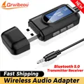 USB Bluetooth 5.0 Trasmettitore Audio Ricevitore Display LCD 3.5MM AUX RCA Stereo Adattatore Wireless Dongle Per PC TV Cuffie Per Auto