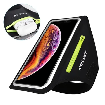 HAISSKY Running Sport Armbands For iPhone 17 16 15 14 13 Pro Max 15 Plus 16e 17 Air iphone 11 case Pocket Arm Bag Pouch