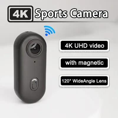 Travel Ready 4K-Kamera Mini HD 1080P Action Cam Wireless WiFi Bodycam Sport Recorder Taschenobjektiv Outdoor-Abenteuerfotografie