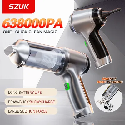 SZUK 638000Pa Car Vacuum Cleaner Portable Handheld Wireless Machine Mini Vacuum Cleaner Strong Suction Car Vacuum Cleaner