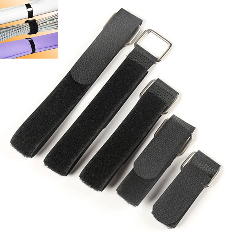 10er-Pack Management-Gurte, wiederverwendbare Nylon-Gurte mit umgekehrter Schnalle, Netzkabel-Organizer, mehrfarbige Multi-Gauge-Kabelbinder Image