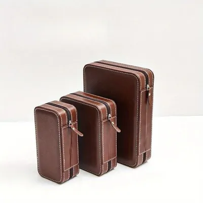 Concise Design New Travel Portable Watch Bag European Leather Watch Storage Box Minimalist Watch Collection Box Watch Box