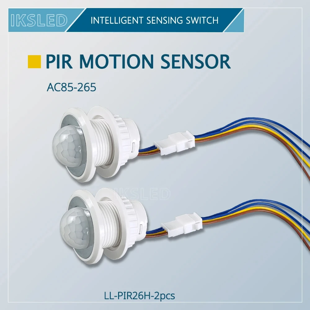 PIR-Bewegungsmelder Intelligenter Schalter für Innen- und Außenbereich Infrarot-Lichtsensor 110V 220V Zeitverzögerungsmodus Einstellbarer Beleuchtungsschalter