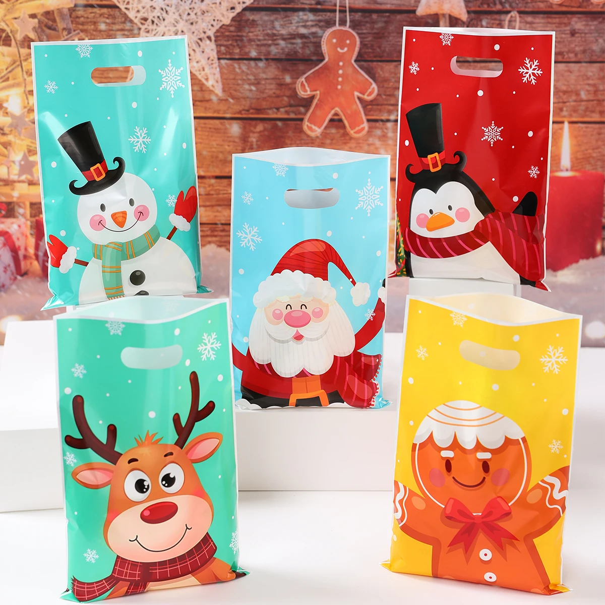 50 Stück Weihnachtsmann-Süßigkeitstüten, Weihnachts-Goodie-Plätzchenbeutel für 2025, Weihnachten, Urlaub, Party, Gastgeschenke, Geschenke, Neujahr 2026 Image