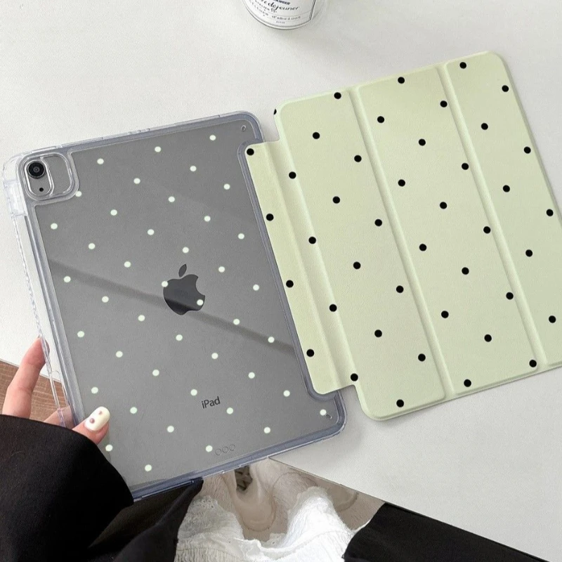 Custodia Smart Green Dots per IPad 6th 5th 7th 8th 9th Gen 10.2 IPad Air13 11 11th 11 2025 Pro 11 12.9 IPad Air 5 4 10th 10.9 Funda