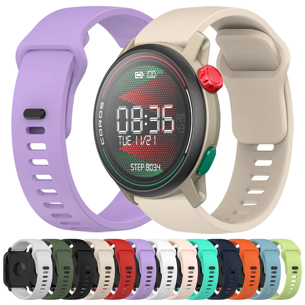 20 mm 22 mm Silikonarmband für COROS PACE Pro/APEX 2 Pro Ersatz-Softband für COROS APEX 46 mm 42 mm PACE 3 2 Sportarmband Image