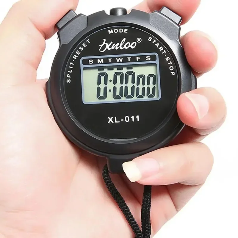 0.01s Precision Timer Stopwatch Metal Stopwatch Sport Waterproof Luminous Stopwatch Hours Minutes Month Display 40h Countdown