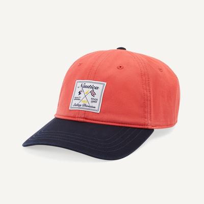 Nautica Men's Washed Colorblock Cap 611 (Crimson), OS