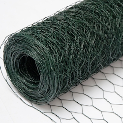 25m x 75cm Maschendrahtzaun Grün - 25x25 Drahtgitter Zaun - Hasendraht Verzinkt Image