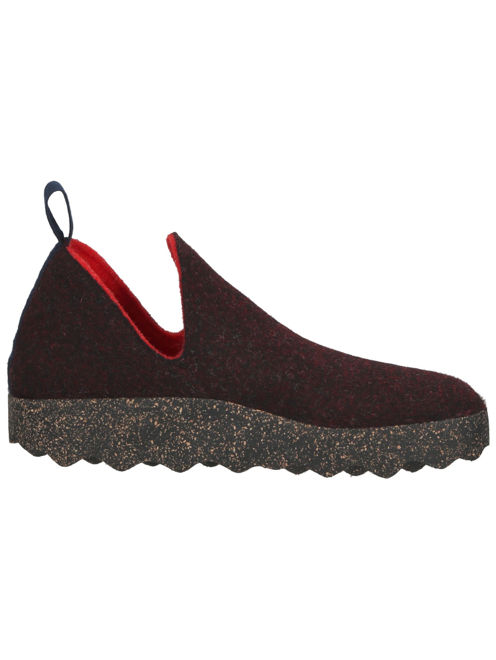 Hausschuh ASPORTUGUESAS "Asportuguesas Hausschuhe Filz", Damen, Gr. 38, rot (merlot), Filz, Casual, Schuhe