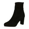 High-Heel-Stiefelette PETER KAISER "Peter Kaiser Stiefelette Leder", Damen, Gr. 39, schwarz, Leder, elegant, Schuhe
