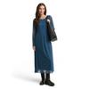 Meshkleid TOM TAILOR, Damen, Gr. 34, N-Gr, teal geometric minimal design, Web, Obermaterial: 90% Polyester, 10% Elasthan. Futter: 100% Polyester, bedruckt, casual, regular fit wadenlang, Rundhals, Langarm gerader Abschluss, Kleider, mit Muster