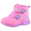 Klettstiefel SKECHERS "ILLUMI-BRIGHTS", Kinder, Gr. 24, bunt (pink, multi), Lederimitat, casual, Schuhe, Winterstiefel mit Blinkfunktion, Größenschablone zum Download