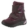 Winterstiefel RICOSTA "Garei WMS: normal", Kinder, Gr. 32, lila (brombeer), Textil, Lederimitat, Nylon, animal-print, Glitzer, casual, Schuhe, Snowboots mit Sympatex, Größenschablone zum Download